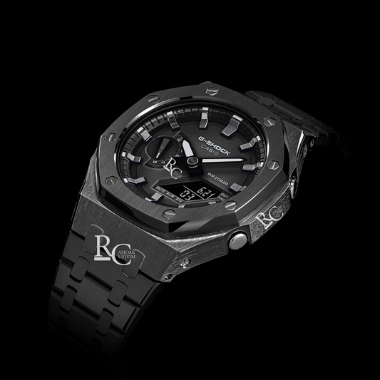 Gshock CasiOak Gunmetal - Black face (Steel & Gunmetal Hour Marker)